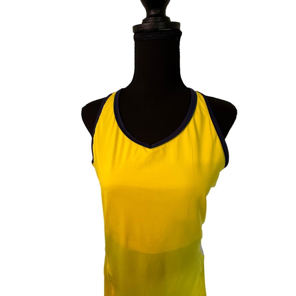 Fila Yellow Tennis Dress Matching Shorts Set Size XL Athletic Pickleball Tennis - Picture 4 of 9